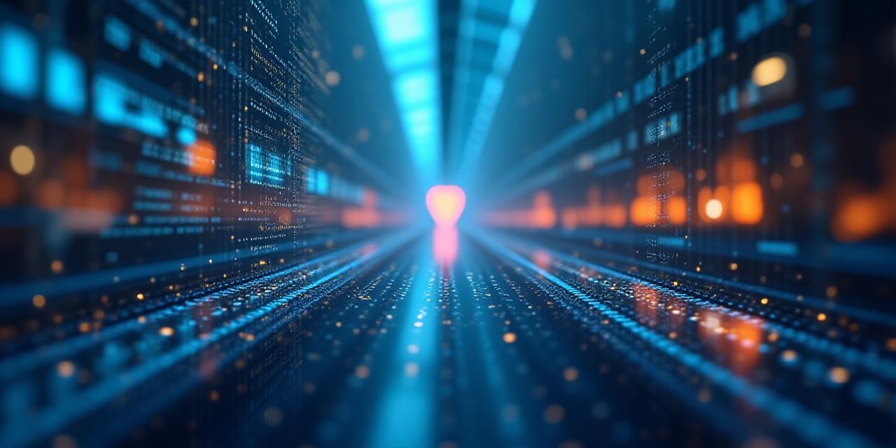 Abstract visualization of interconnected secure financial data streams